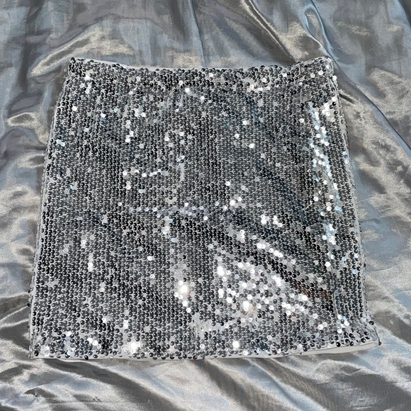 Taylor Swift Skirts Shein Sliver Sequin Skirt For Mirrorball Outfit